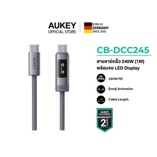AUKEY สายชาร์จเร็ว Circlet Blink 240W EMO USB-C Cable พร้อมหน้าจอ LED รุ่น CB-DCC245/CB-DCC246