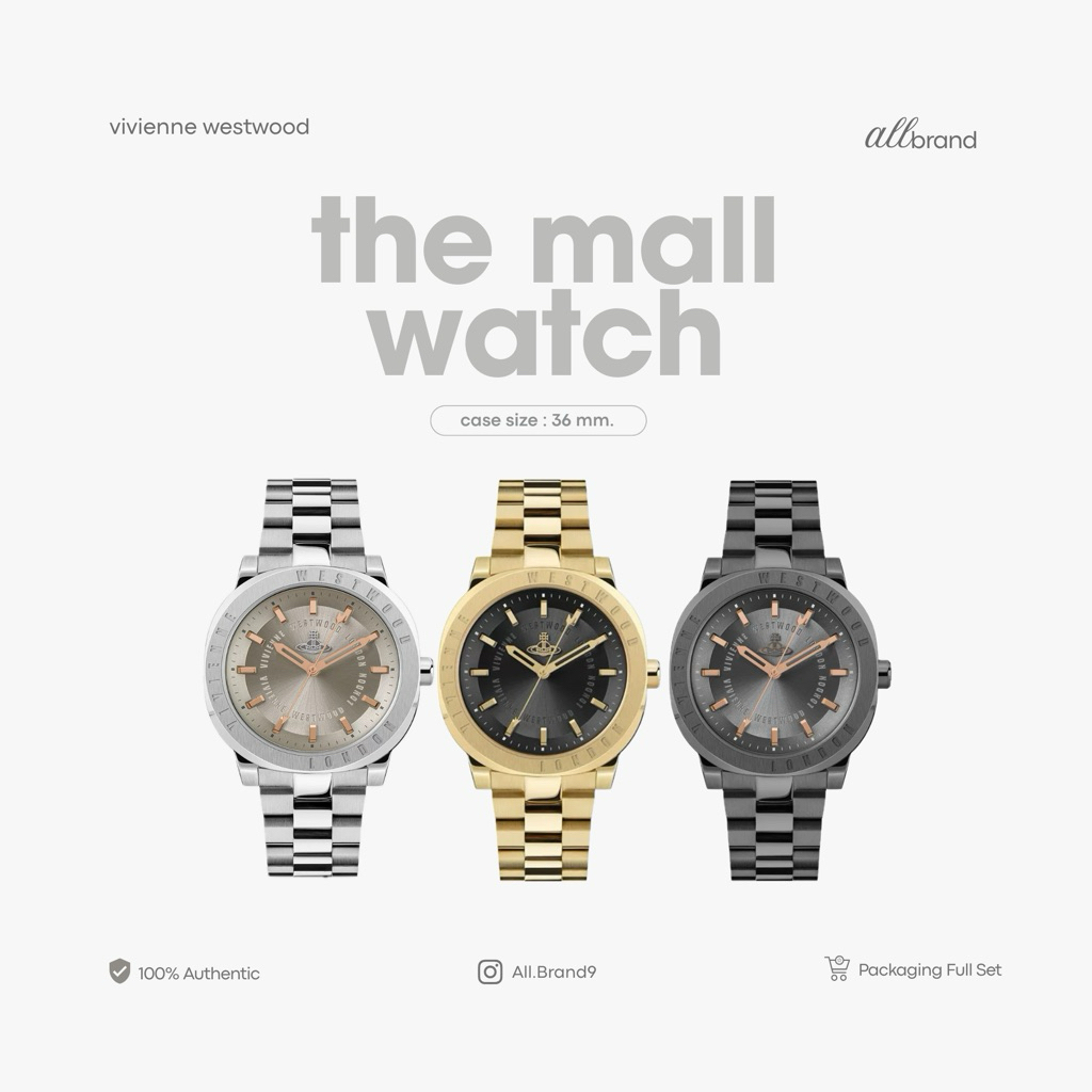 [ฟรี! กล่องเครื่องประดับ] (พร้อมส่ง) นาฬิกา Vivienne Westwood รุ่น THE MALL🪐