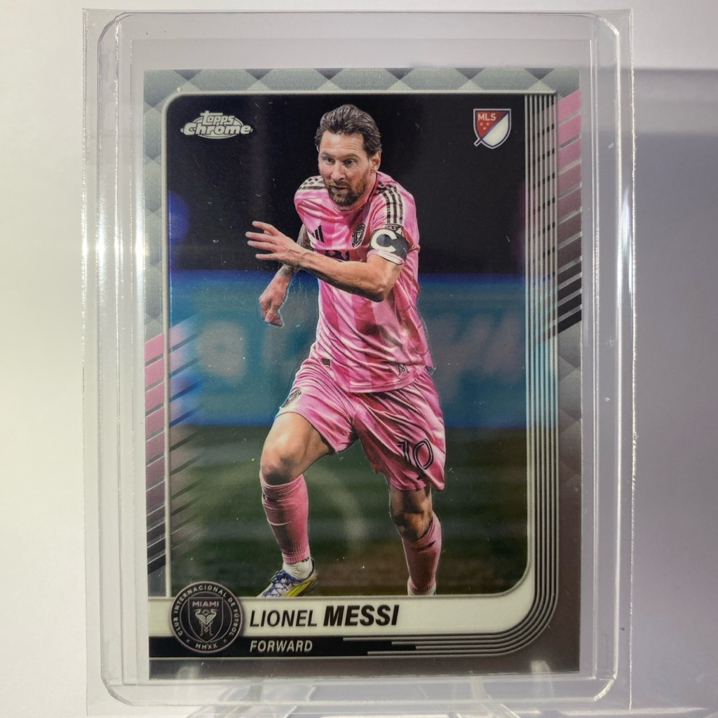 การ์ดนักฟุตบอล LIONEL MESSI, INTER MIAMI, MLS, TOPPS CHROME 2025, No.10, (jersey number)
