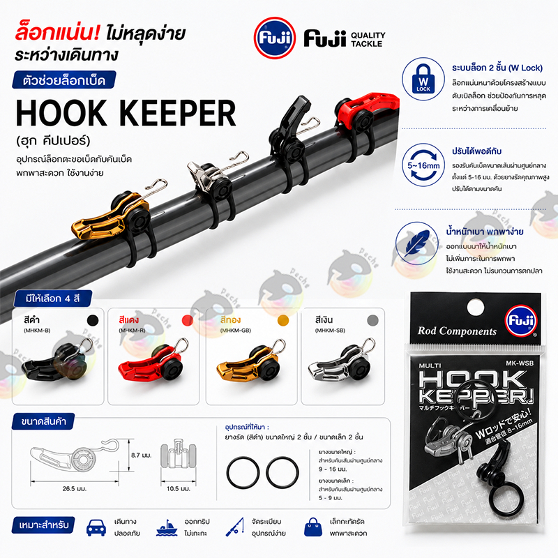 ชุดเกี่ยวเบ็ด เหยื่อฟูจิ FUJI MULTI HOOK KEEPER