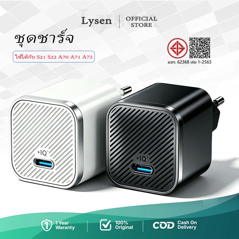 หัวชาร์จเร็ว PD 45W USB-C Power Adapter อะแดปเตอร์ชาร์จเร็ว 45 วัตต์ รองรับรุ่น i17 S21 S22 A70 A71
