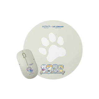 ANITECH WMP01ชุดคอมโบเซ็ต KU-WMP01 เม้าส์ไร้สาย+แผ่นรองเม้าส์ เชื่อมแบบ USB