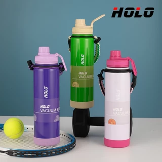 HOLO สแตนเลส 304 แก้วน้ำกีฬามีสายหิ้ว ความจุขนาดใหญ่ 1000ml ขวดสุญญากาศ