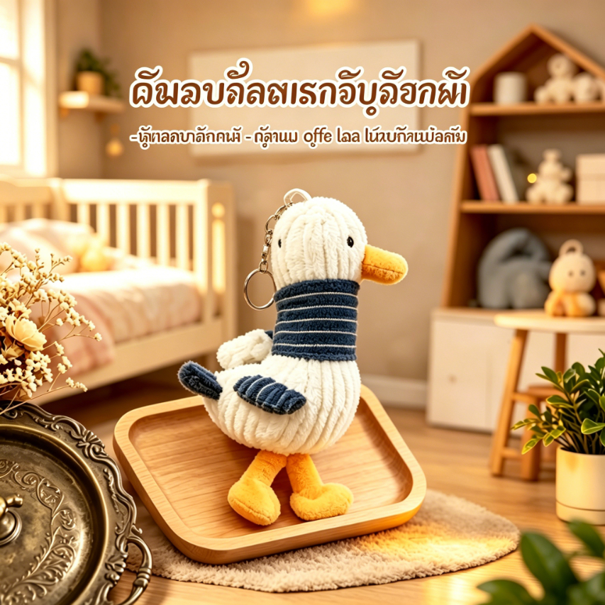 เป็ดน้อยน่ารัก - พวงกุญแจกระเป๋าของเล่นตุ๊กตา