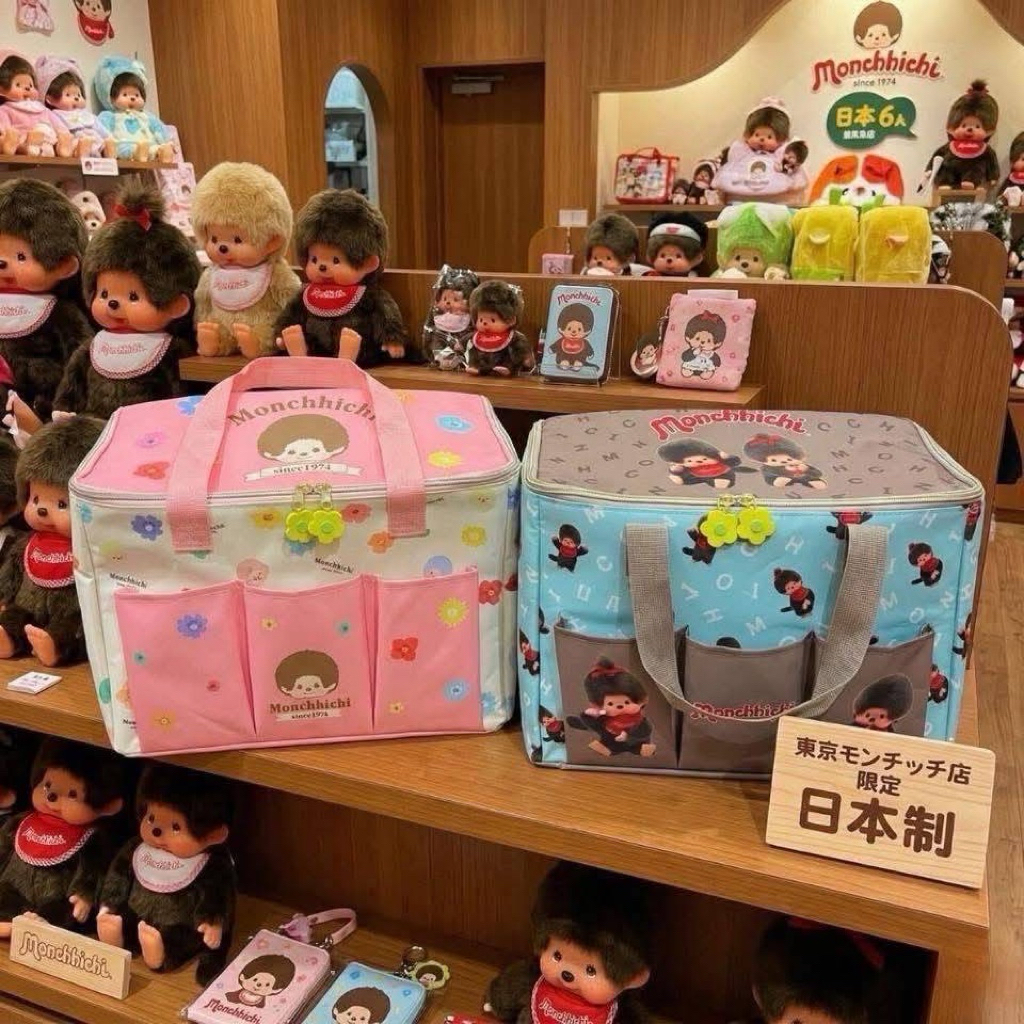 กระเป๋าเก็บอุณหภูมิ Monchhichi ใบใหญ่ ฐานกว้าง
