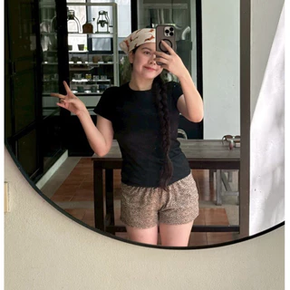 Gigi pants-กางเกงขาสั้นเอวต่ำ ผ้านุ่มยืด ฟรีไซส์สะโพก40