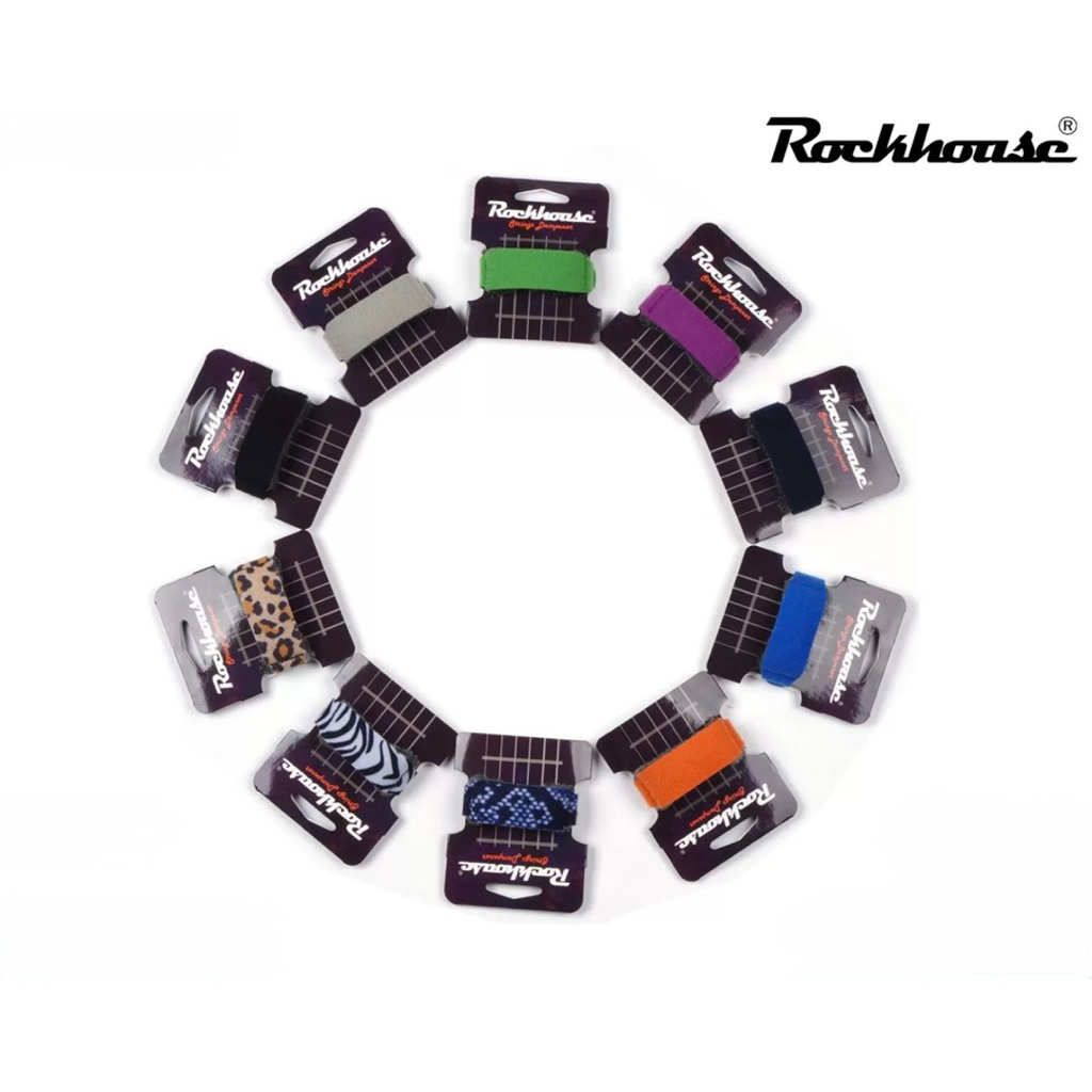 Guitar Fret Wrap Rockhouseสำหรับกีตาร์ไฟฟ้า กีตาร์โปร่ง และเบสลดเสียงรบกวน ช่วยให้เสียงเคลียร์ชัด สายผ้าเนื้อนุ่มปรับได้