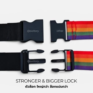 SWITORY THAILAND สายรัดกระเป๋าเดินทาง สกรีนชื่อ หนา ทน ล๊อกใหญ่ ล๊อกแน่น พร้อมส่งในไทย