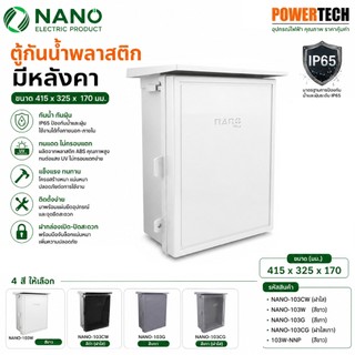Nano ตู้กันฝนพลาสติก ตู้กันน้ำ ตู้ไฟ ตู้พลาสติก นาโน NANO 103W 103CW 103W-NNP