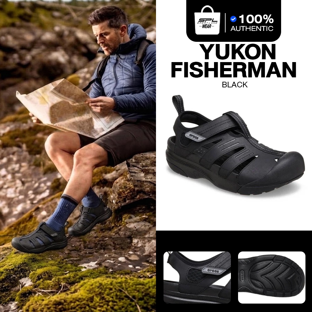 Crocs  รองเท้าแตะ รองเท้าลำลอง รองเท้าเดินป่า สำหรับผู้ชาย Yukon Fisherman 209875-001 (3290)