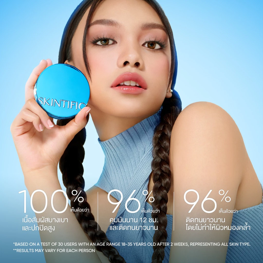 SKINTIFIC PERFECT STAY VELVET MATTE CUSHION คุมมัน 12 ชม. รองพื้น ปกปิดดี คุมมันตลอดวัน ปกปิดดี คุมมัน thumbnail 4