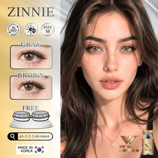(Official) คอนแทคเลนส์รายเดือน We Wink รุ่น Zinnia สี Brown / Gray มีค่าสายตา แถมตลับคอนแทคเลนส์