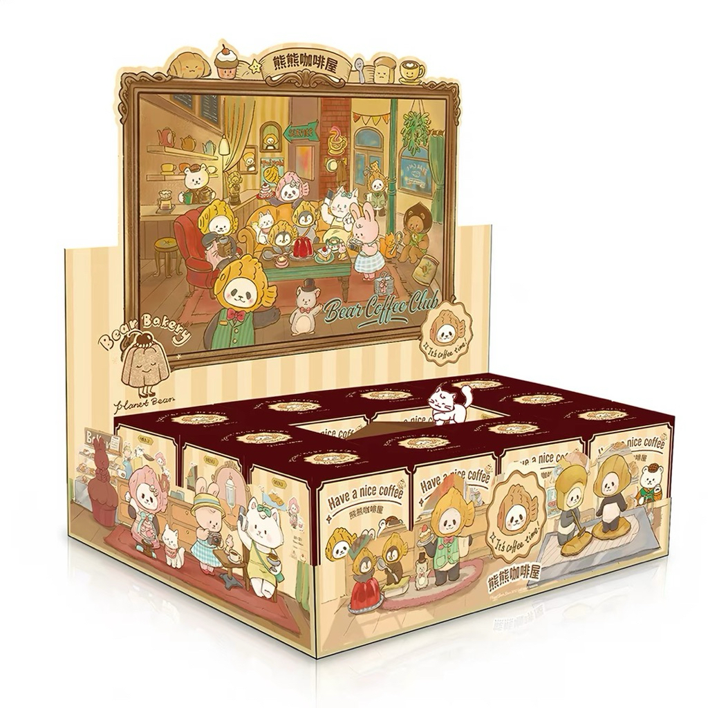 [ พร้อมส่ง : ยกกล่อง ]🥐✨ Panpan Bear Coffee Club