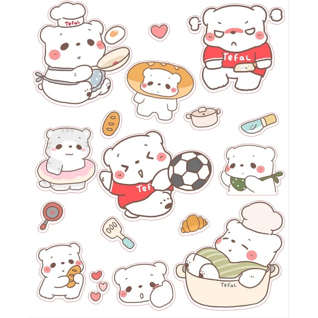 [สินค้าสมนาคุณ งดจำหน่าย] สติกเกอร์หมี Ver.2