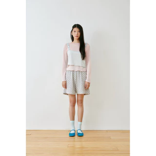 Gordi layer top เสื้อlayer 2 ชิ้นทรงปาดไหล่แขนยาวและ สายเดี่ยว