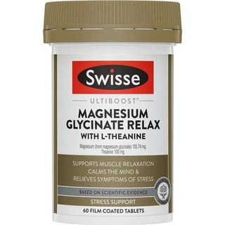 Swisse Ultiboost Magnesium Glycinate Relax + L-Theanine Day 60 Tablets