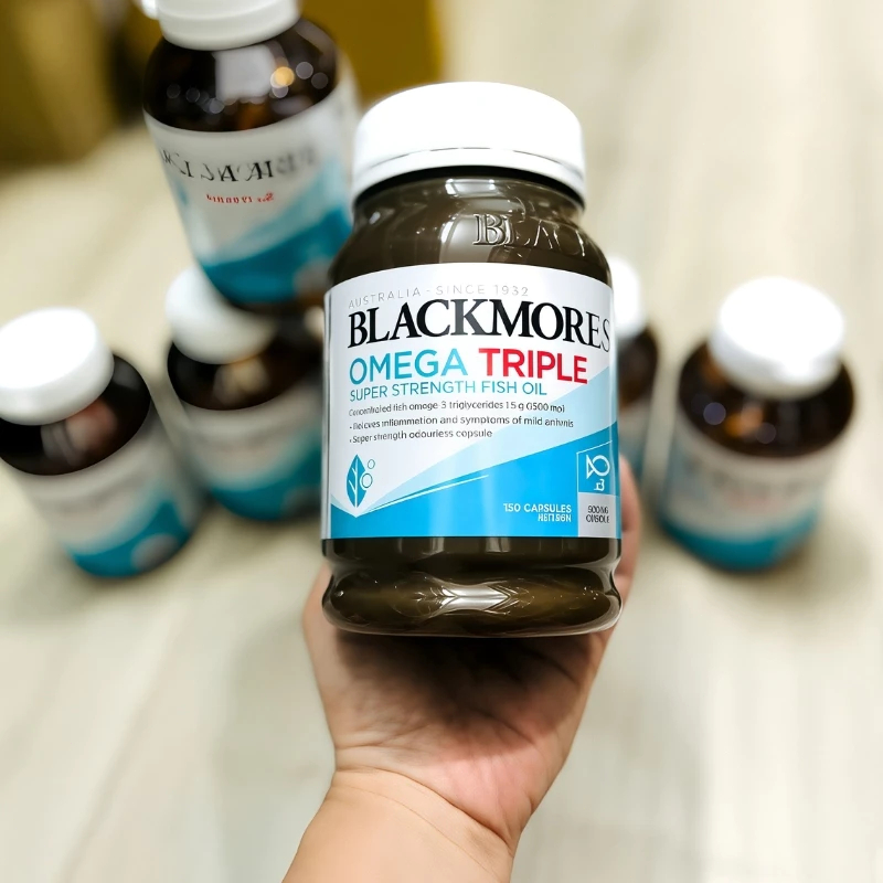 Blackmores Omega Triple Daily 150 Capsules น้ำมันปลาโอเมกา-3 1500มก. (หมดอายุ10/2027)