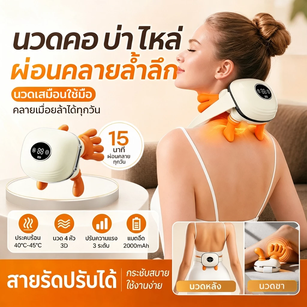 【นวดมือโปร】เครื่องนวดคอ บ่า ไหล่ ไฟฟ้าอัจฉริยะ Neck And Shoulder Massager เครื่องนวดคอบ่าไหล่ N7/N9