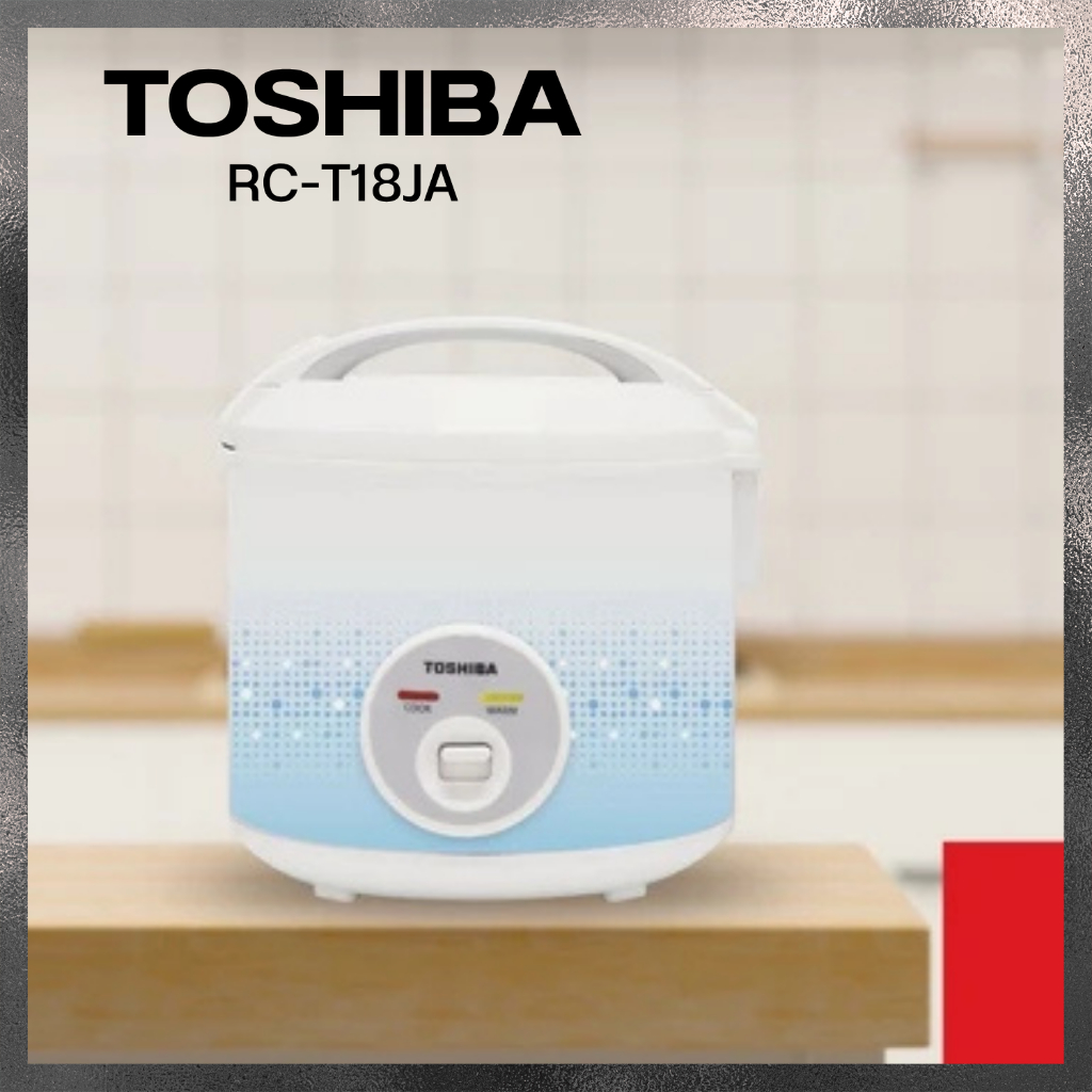 TOSHIBA หม้อหุงข้าวอุ่นทิพย์ ขนาด 1.8 ลิตร รุ่น RC-T18JA(B) กำลังไฟ 700 วัตต์ (สีฟ้า)