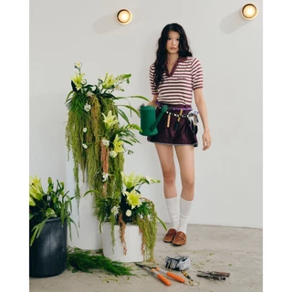 maison KEEPS | Gwen Knitted Polo | เสื้อโปโลไหมพรมลายทาง