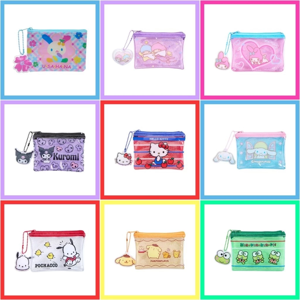 💜 แท้ 100% กระเป๋าใส่เหรียญ Sanrio LUMA 💙 PVC ซองซิป กระเป๋าซิป ซองซิปใส่เหรียญ ซองใส่บัตร เก็บกิ๊บ
