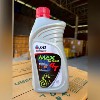 [1 ขวด] น้ำมันเครื่องมอเตอร์ไซค์ ปตท. 4T Maxspeed 0.8 ลิตร (4T แมกซ์สปีด) น้ำมันเครื่อง พร้อมส่ง