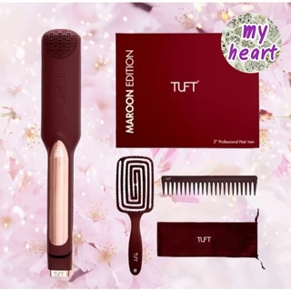 Tuft Maroon Edition เครื่องหนีบผม ขนาด 1 นิ้ว และ 2 นิ้ว สีแดง