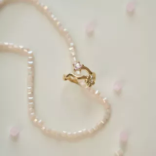 earika.earrings - Petal Wisp Ring แหวนดอกไม้เกลียว วัสดุสแตนเลส (stainless steel) ใส่อาบน้ำได้ เหมาะสำหรับคนแพ้ง่าย