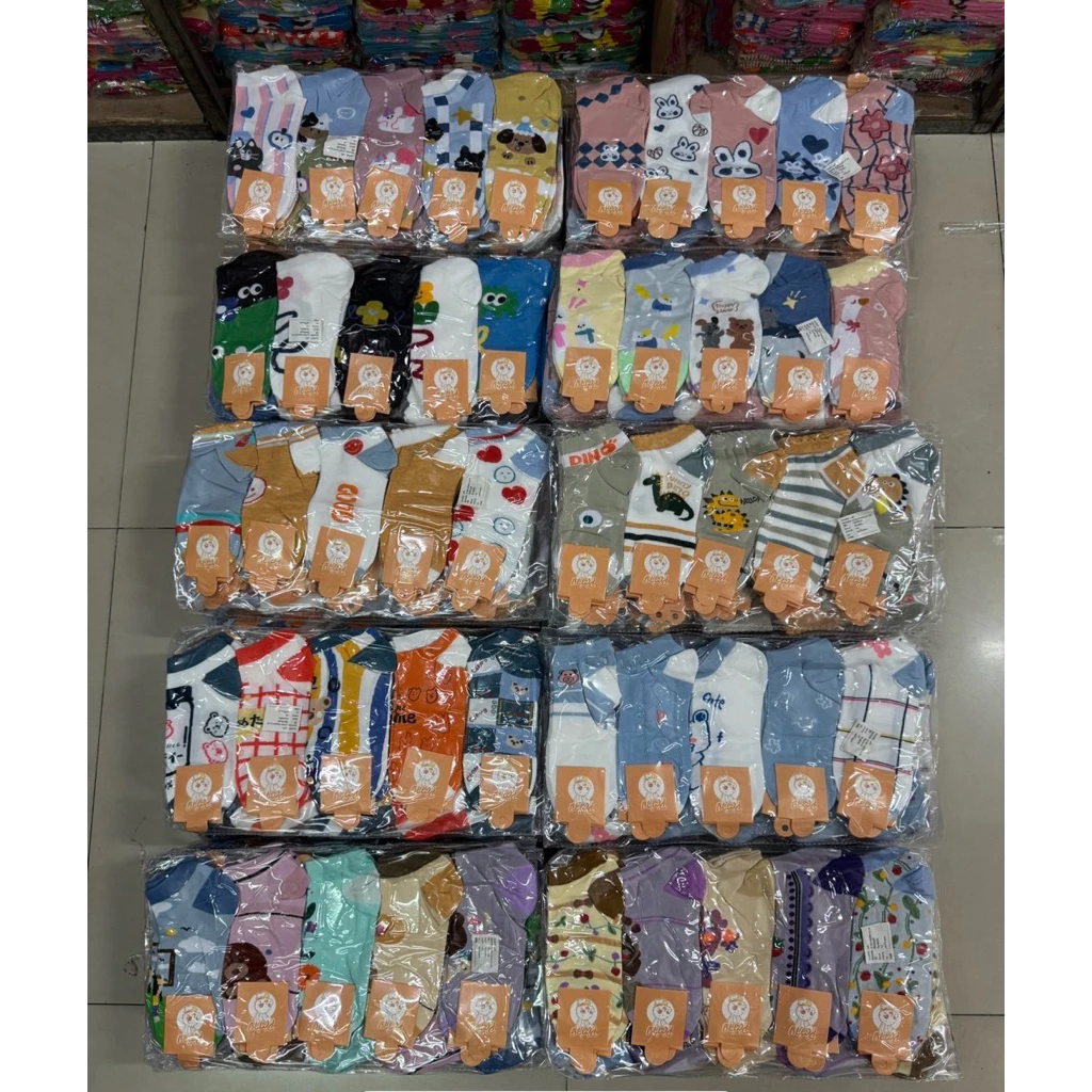ถุงเท้าข้อสั้นการ์ตูน 20 คู่ ป้าย P’ต่าย