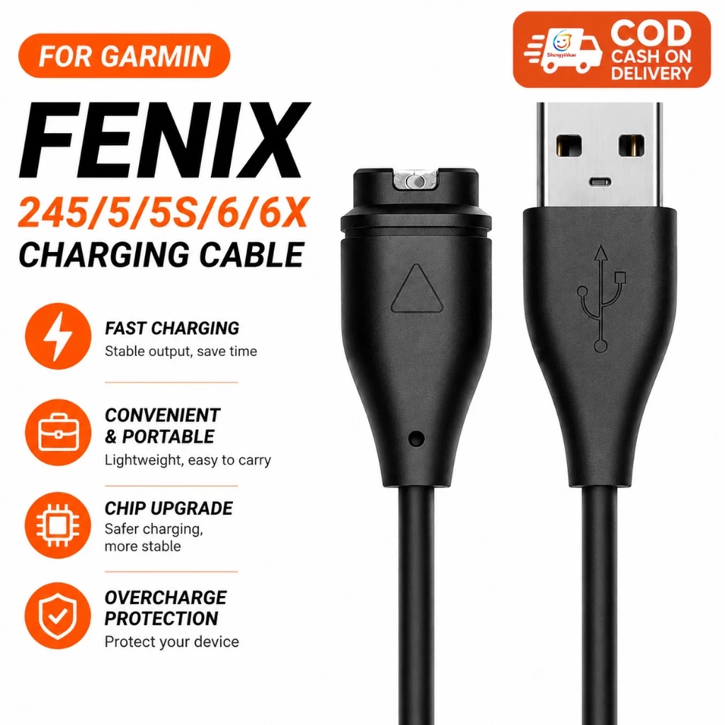 เหมาะสำหรับ Garmin Sport Watch Charger สายชาร์จ FENIX ซีรีส์ Flytime 945/245 x7 7x 6 255 955 instinct 3 venu 2 3 fenix 8