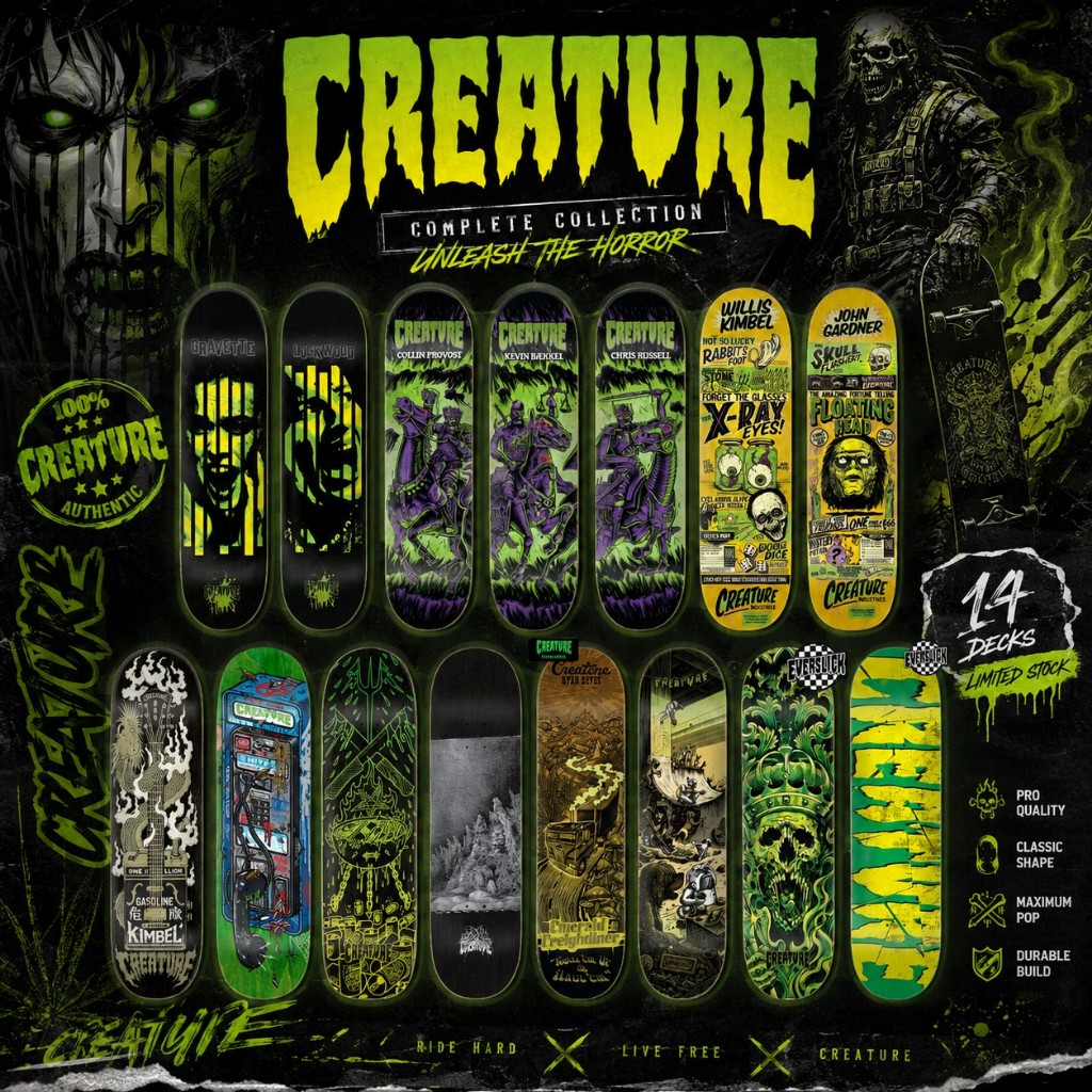 CREATURE Skateboard Deck | แผ่นเปล่าสเก็ตบอร์ดครีเอเจอร์ สินค้านำเข้า ของแท้ 100% [สินค้าพร้อมส่งจาก