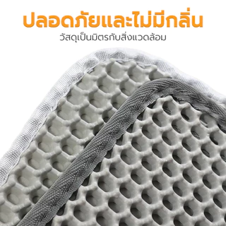 Petus แผ่นดักทรายแมว กันน้ำ พรมดักทรายแมว EVA 2 ชั้น ลดทรายกระจาย มี 5 ขนาด Petus Kingkaew