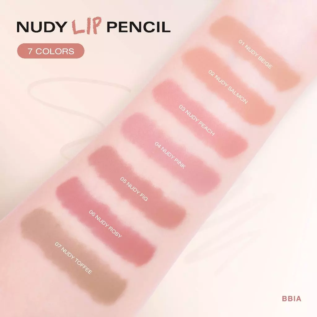 (เติมสต๊อกวันที่ 6 ก.ค. เวลา 20:00น.) Bbia Nudy Lip Pencil #เปีย (ลิปเขียนขอบปาก, ลิปเพนซิล) thumbnail 3