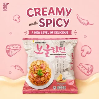 สินค้าใหม่!! BOGLE RAMEN SPICY CARBONARA FLAVOR รามยอนสไปซี่คาโบนาร่า | SUNURIKFOOD รามยอนเกาหลี