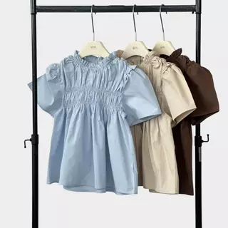 Atipashop - Dolly Smock Top เสื้อสม็อคแขนสั้น ทรงน่ารัก