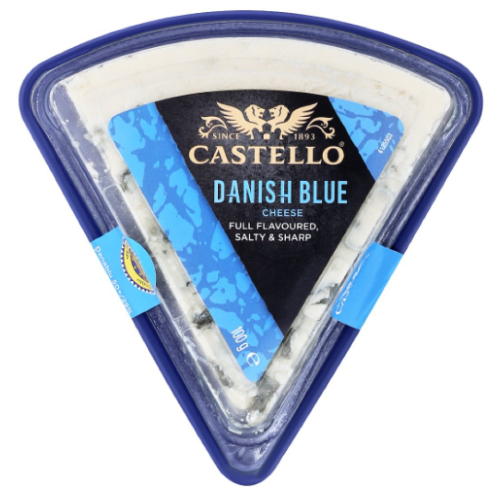 Castello Danablu Danish Blue Cheese 350g (2x175g)  - บลูชีส นำเข้าจากเดนมาร์ก (ตรา คาสเทลโล)  ขนาด 350กรัม. (2x175กรัม.)