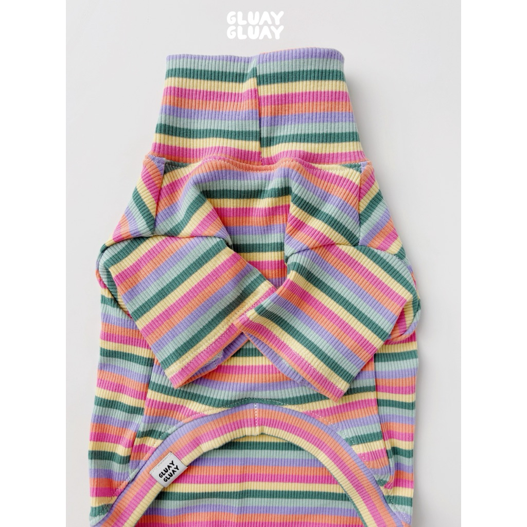 GLUAY GLUAY - Basic Stripe Shirt - เสื้อผ้าหมาแมว เสื้อผ้าสัตว์เลี้ยง ผ้ายืดนุ่มๆ - Pet Clothes