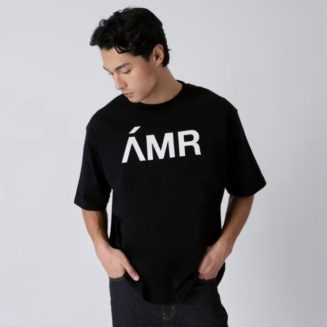 (ใหม่) AIMER เสื้อยืด M ดำ(พร้อมส่ง)