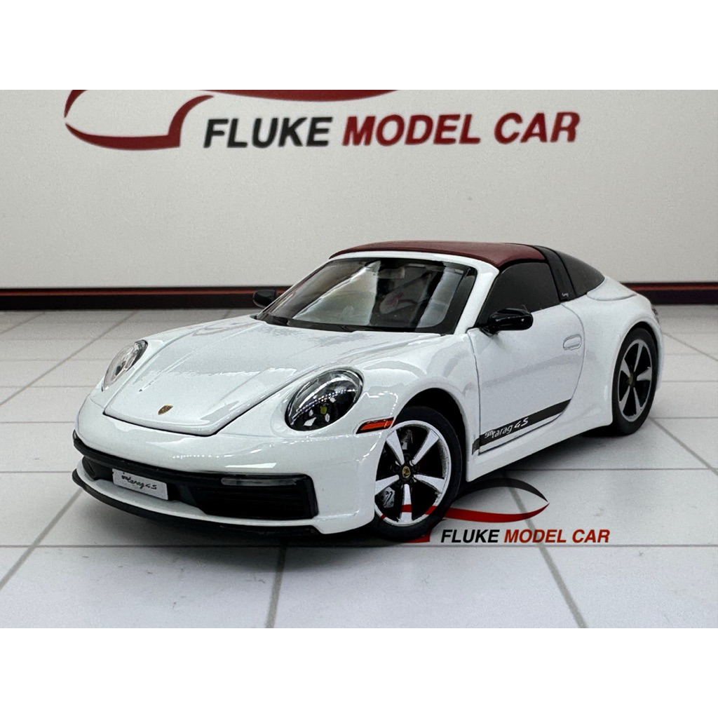 โมเดลรถ PORSCHE TARGA 911 1:32 รายละเอียดเยอะมาก โมเดลรถเหล็ก