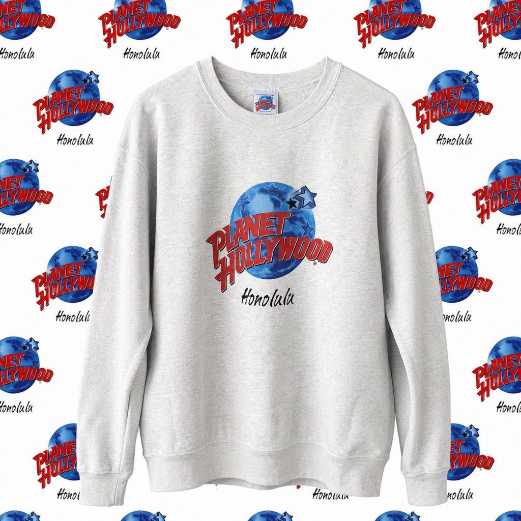 เสื้อสเวตเตอร์วินเทจ Planet Hollywood Honolulu มือสอง