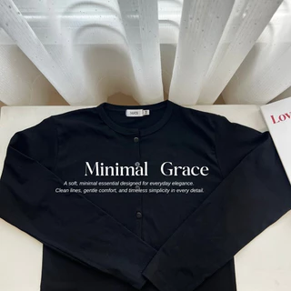 Minimal Grace เสื้อแขนยาวกระดุมหน้า ผ้ายูนิ ไม่ต้องรีด