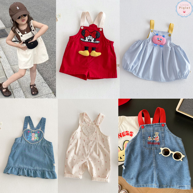 Little Piglet 🐷 พร้อมส่ง เอี๊ยมยีนส์ กระโปรง กางเกง น่ารัก เด็กผู้หญิง เด็กผู้ชาย ผ้าเดนิม เท่
