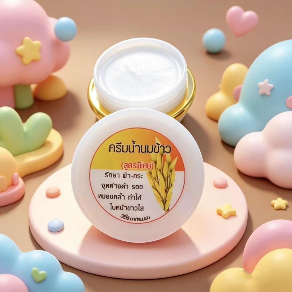 ครีมน้ำนมข้าว5กรัมตลับขาว🎀ครีมน้ำนมข้าว🎀