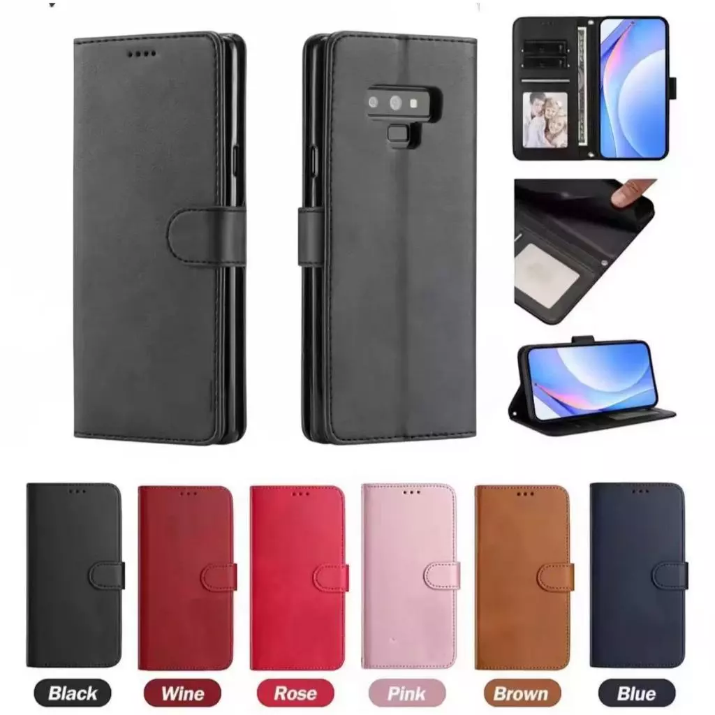 เคสฝาพับหนัง ล็อคได้ สำหรับ Samsung Note8 Note9 เคสกันกระแทกฝาพับ พร้อมช่องใส่บัตร