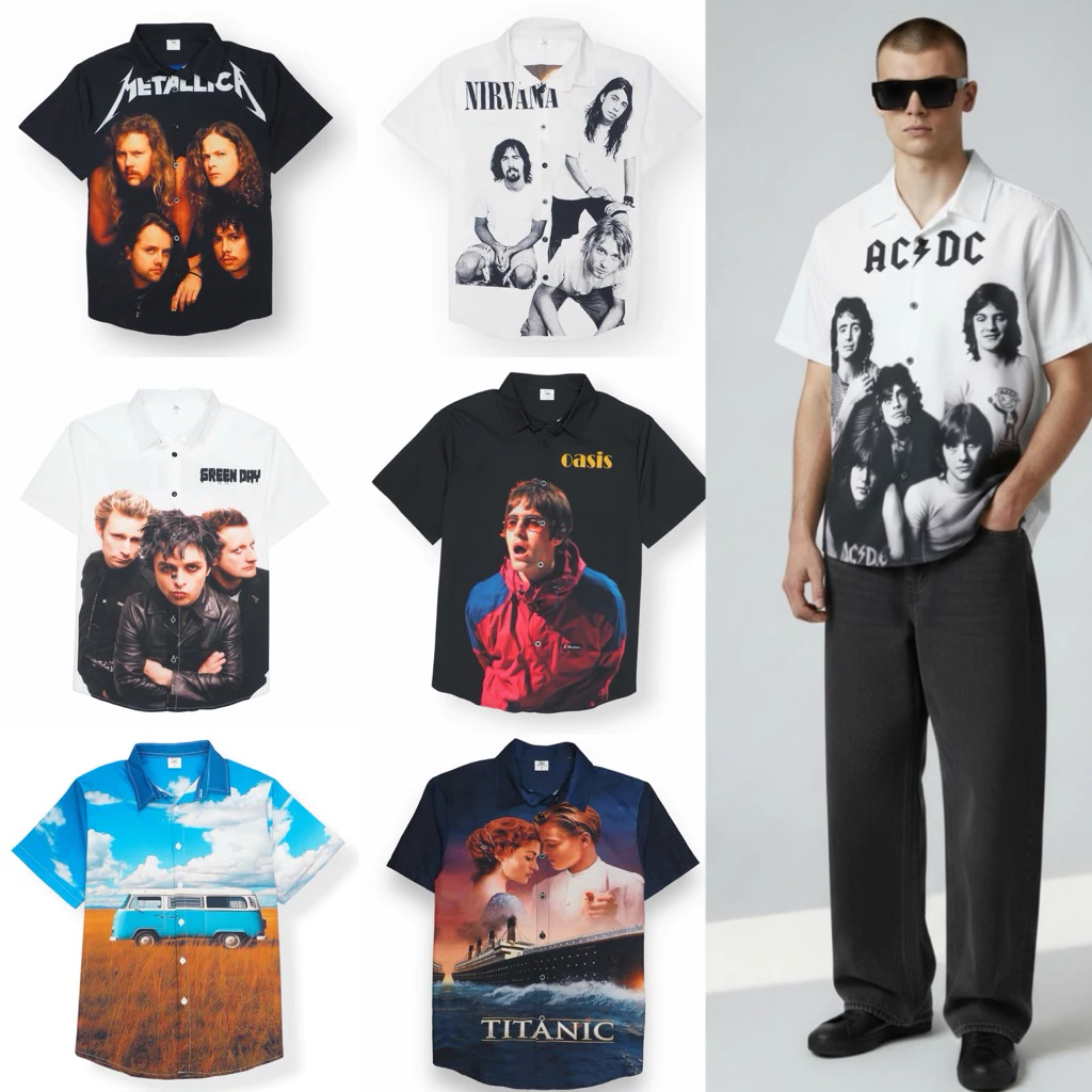 (BrandTHAI x ONTHEBEACH) เสื้อฮาวาย-ลายต่อ Custom Design By ONTHEBEACH ( ผลิตลายละ100ตัว)