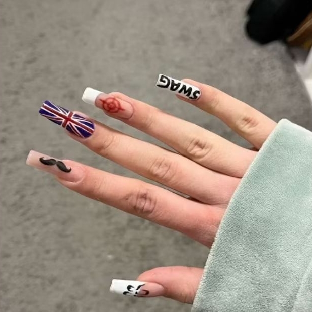 🇬🇧🍒Press on nails | Swag design nails, handmade press on nails (Please message me in chat to change 