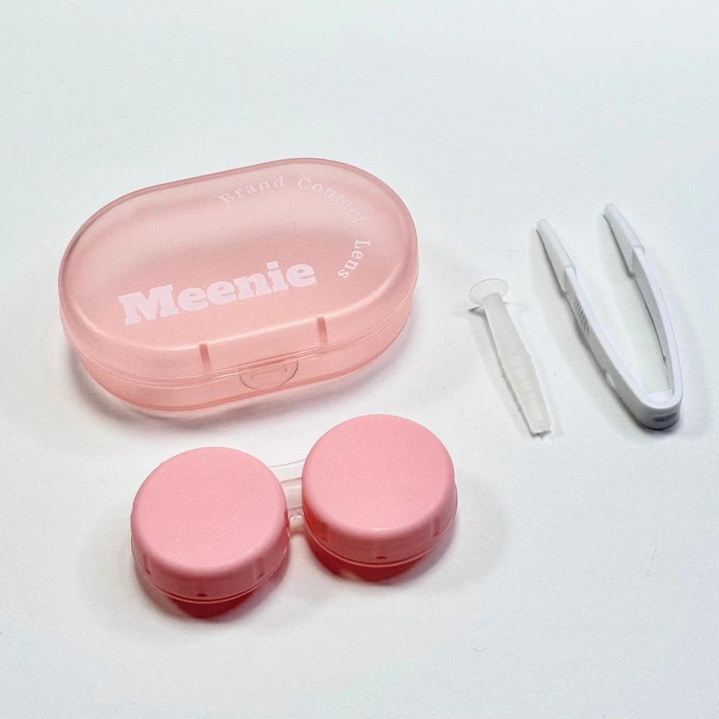 Meenie Case set - ตลับเซ็ตใสคอนแทคเลนส์-สีชมพูน่ารัก