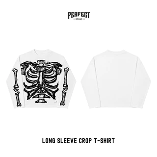 เสื้อยืดครอปแขนยาว คอฟิตเนื้อผ้า Cotton comb เกรดพรีเมี่ยม ใส่สบาย - PF.02