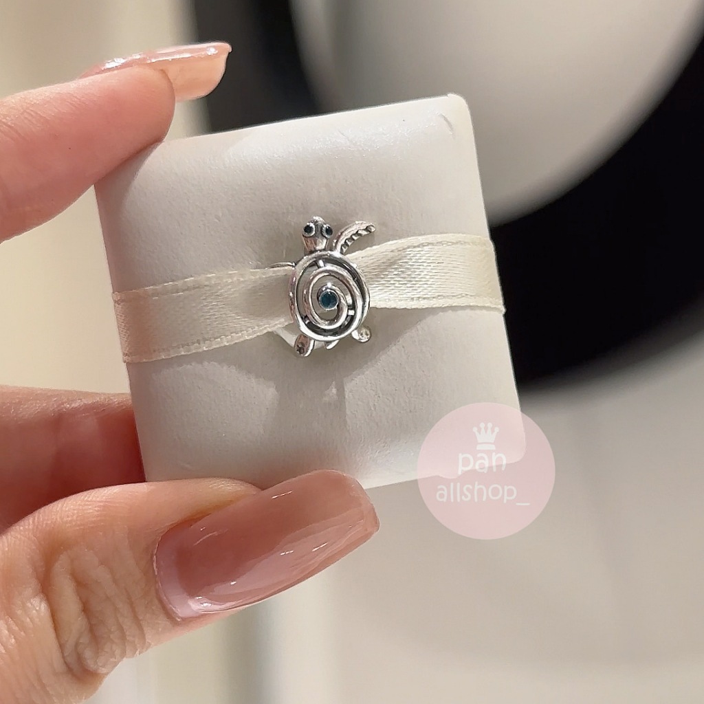 (ของแท้100%) แถมกล่อง Pandora Openwork Sea Turtle Charm ชาร์มเต่า