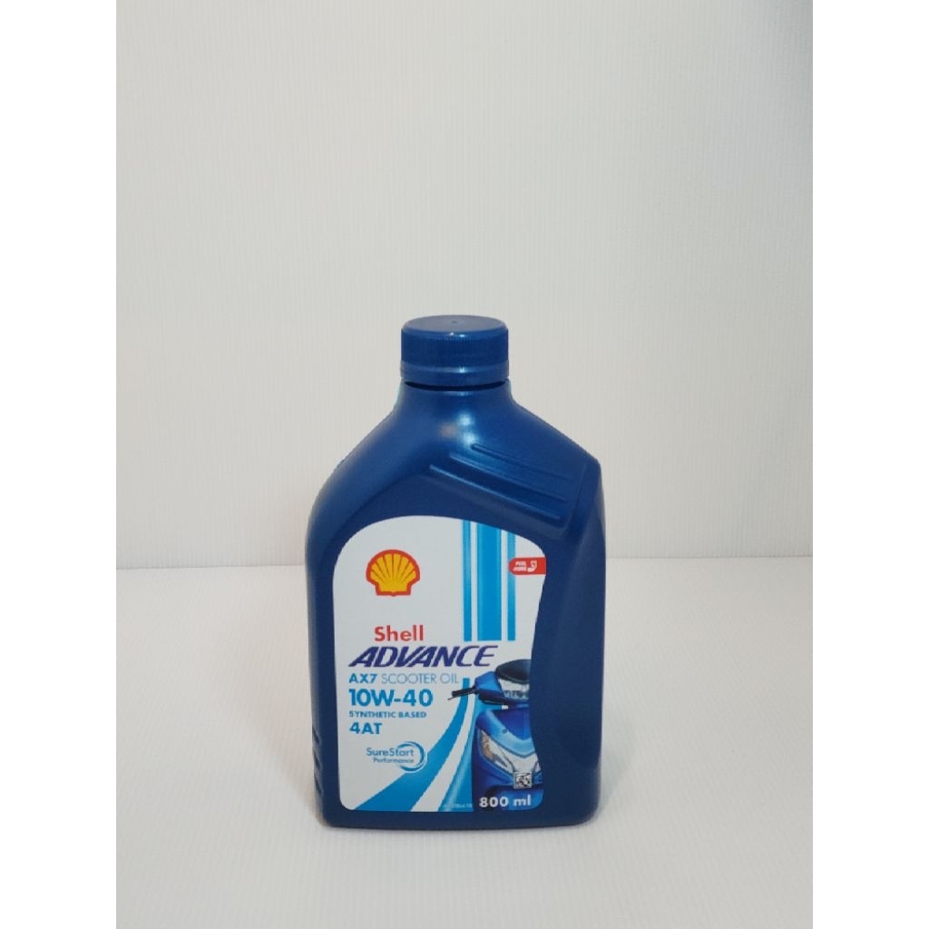 น้ำมันเครื่อง Shell Advance Ax7 scooter 10W40 AT ขนาด 0.8L